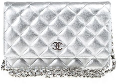 chanel classic wallet on chain silver|fashionphile Chanel wallet on chain.